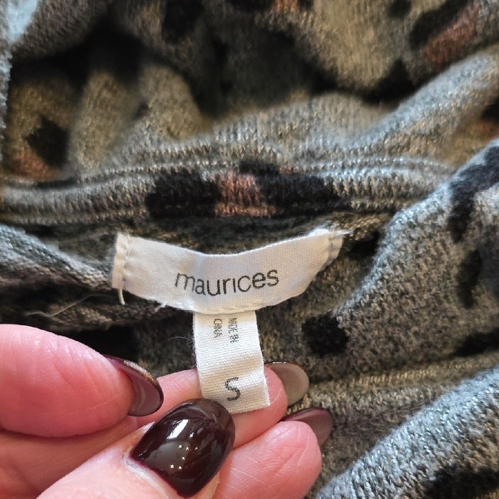 Maurices Cowl Neck Sweater with Animal Print - Picture 2 of 5